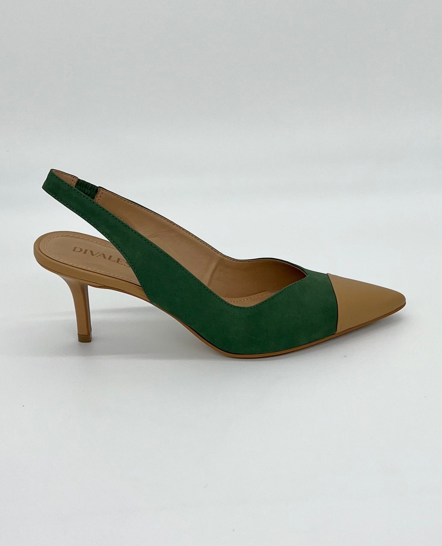 Emerald green outlet slingback shoes